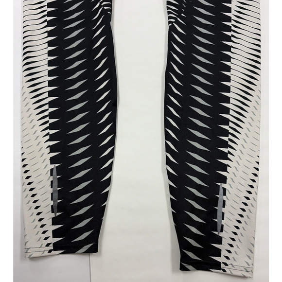 Under Armour Leggings Womens Large Compression Black White Activewear - Picture 2 of 7